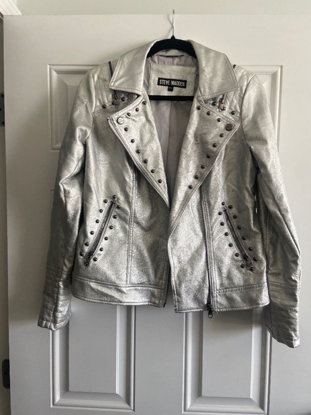 Steve Madden Silver Metallic Jacket
